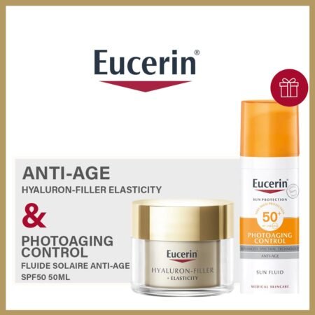 Eucerin - Hyaluron-Filler + Elasticity Soin de Nuit - 50 ml = Photoaging Control Fluide Offert