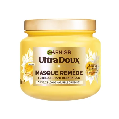 GARNIER ULTRA DOUX CAMOMILLE MASQUE MASQUE REMÈDE RÉPARATEUR 340 ML