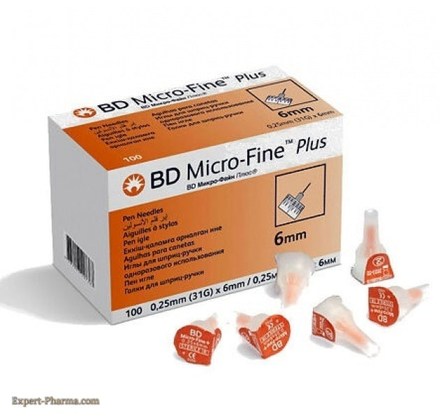 BD Micro-Fine Plus Aiguilles pour Stylo à Insuline 31G × 6 mm – 100 unités