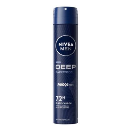 NIVEA MEN Deodorant Spray Deep Darkwood 200ml Protection Anti-Bactérienne