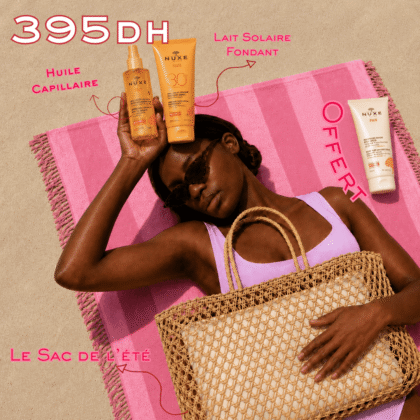 NUXE Sun Lait Solaire SPF30 150 ml + Huile Capillaire 100 ml = Shampooing Douche et Sac Offerts