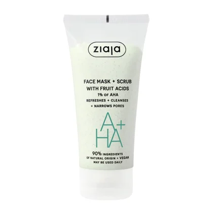 ZIAJA AHA+ MASQUE + GOMMAGE AUX ACIDES DE FRUITS 1% AHA 55ML