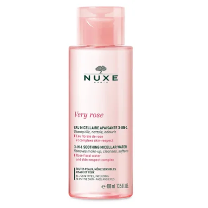 NUXE Eau Micellaire Apaisante 3-en-1, Very Rose 400 ml
