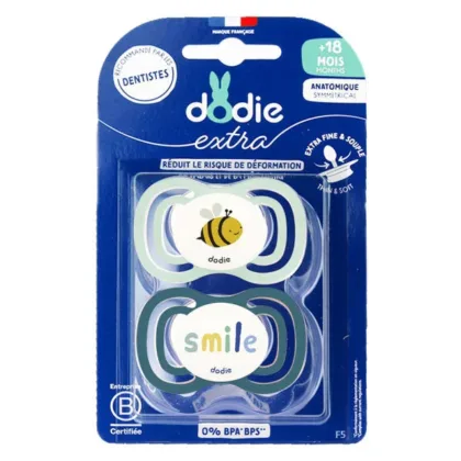 DODIE SUCETTE +18 MOIS DUO EXTRA FINE BLEU F5