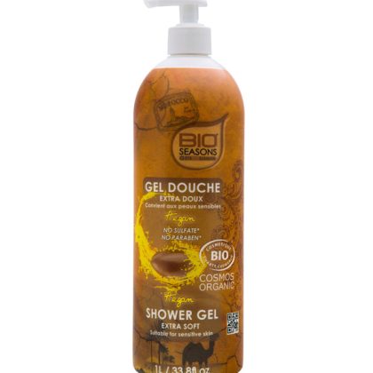 Bio Seasons – Gel douche Extra Doux à l’Argan – (Pompe 1L)