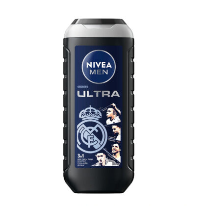 NIVEA MEN Gel Douche 3en1 Ultra Nettoyant Corps, Visage & Cheveux 250ml