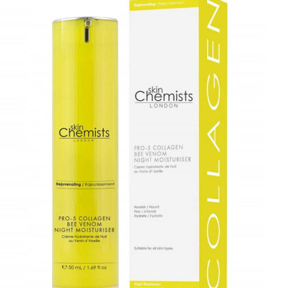 Skin Chemists Crème Hydratante de Nuit au Collagène et au Venin d’Abeille Pro-5 50ml