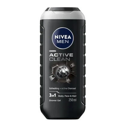 NIVEA MEN GEL DOUCHE 3 EN 1 ACTIVE CLEAN 250ML
