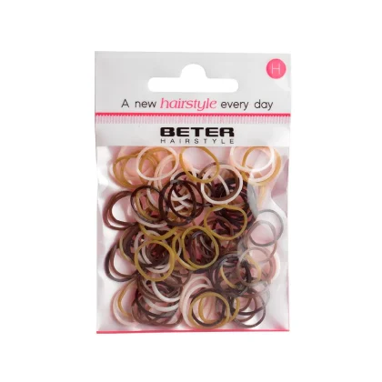 BETER Hairstyle PACK DE MINI ELASTIQUES 100 UNITES Marron - 19261