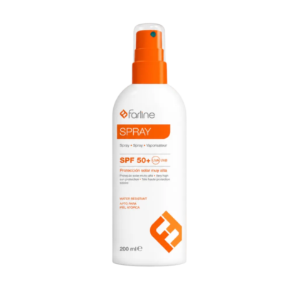 FARLINE Spray Solaire SPF 50+ Très Haute Protection Résistant à l’Eau 200 ml