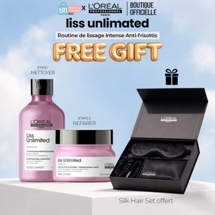 L'ORÉAL PROFESSIONNEL DUO LISS UNLIMATED SHAMPOING 300 ML + MASQUE 250ML = SILK HAIR SET OFFERT