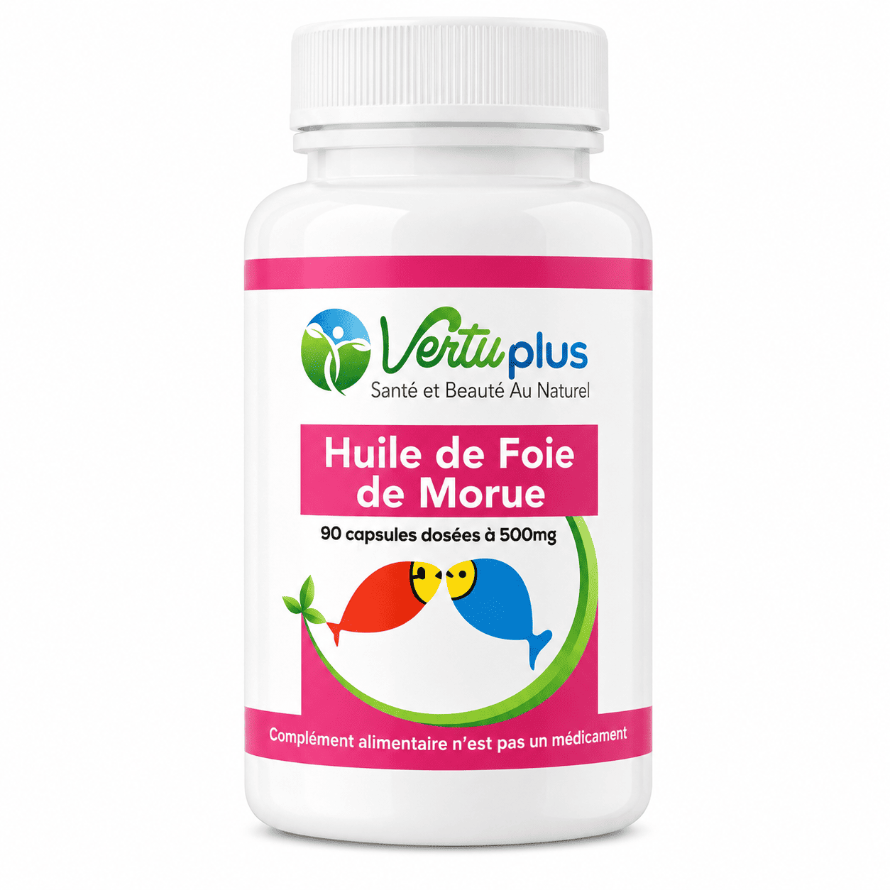 Vertuplus Huile de Foie de Morue 500 mg – 90 Capsules