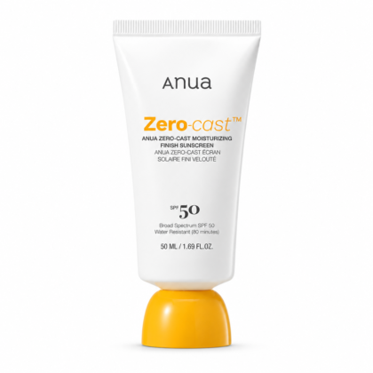 Anua Zero-Cast Moisturizing Finish Sunscreen - Crème solaire hydratante SPF50