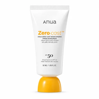 Anua Zero-Cast Moisturizing Finish Sunscreen - Crème solaire hydratante SPF50