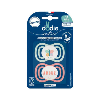 DODIE SUCETTE +18 MOIS DUO EXTRA FINE ROSE F4