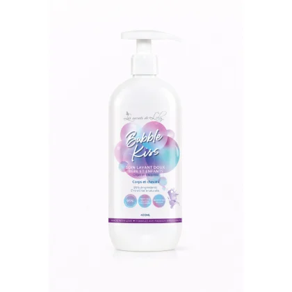 Les Secrets de Loly Bubble Kiss Soin lavant doux bébés et enfants - Corps et cheveux 400ml