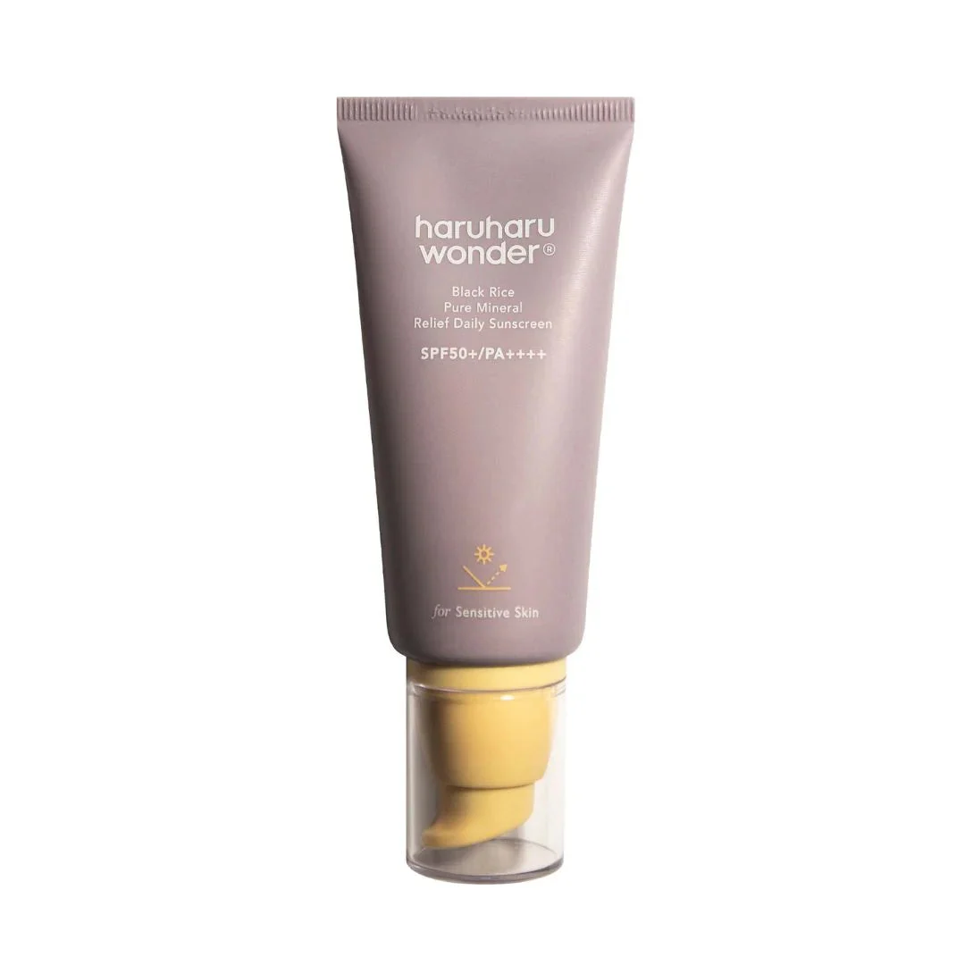 HARUHARU wonder - black rice pure mineral relief daily sunscreen SPF50+PA++++ - For sensive skin.