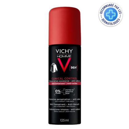 VICHY Spray Clinical Control 96h anti-irritations et anti-taches - Homme - Aérosol| Tous types de peaux | 125ml