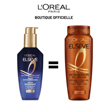 L'ORÉAL PARIS PACK ELSEVE EXTRA MIDNIGHT SERUM 100ML = SHAMPOOING JOJOBA 400 ML