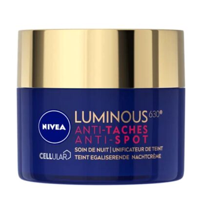 NIVEA LUMINOUS 630 SOIN DE NUIT VISAGE ANTI-TACHES ANTI-SPOT UNIFICATEUR DE TEINT 50ML