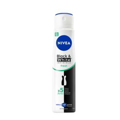 NIVEA Déodorant Femme Invisible Black & White Fresh Spray 200ml