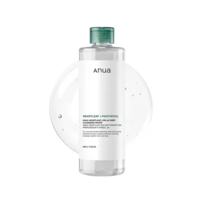 ANUA HEARTLEAF + PANTHENOL LOW PH DEEP CLEANSING WATER PH 500 ML