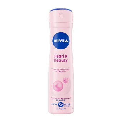 NIVEA Déodorant Femme Pearl & Beauty Spray 72h 200ml – Douceur, Éclat & Protection Longue Durée