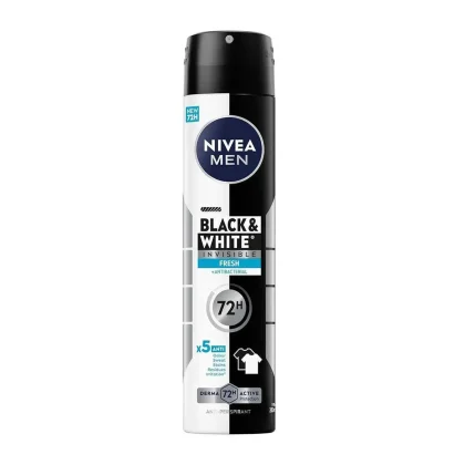 NIVEA MEN BLACK & WHITE INVISIBLE FRESH DEODORANT SPRAY 200 ML
