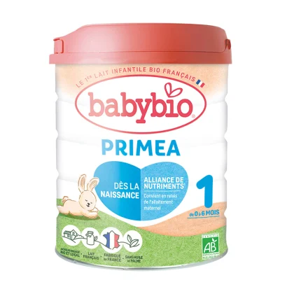 BABYBIO – LAIT BIO INFANTILE PRIMEA 1 POUR NOURRISSON ET BEBE AVANT 6 MOIS 800G