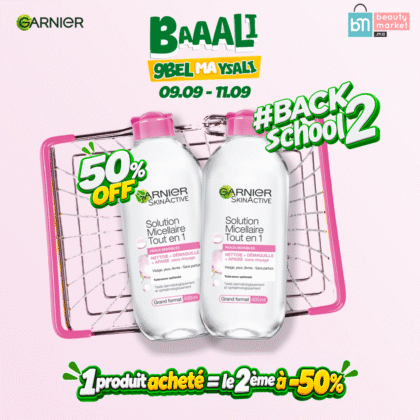 Garnier Pack solution micellaire tout en 1 peaux sensibles 400ml = LE 2ÈME À -50%