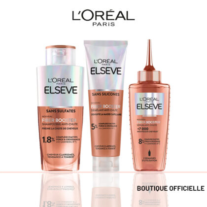 L'Oréal Paris Elseve Routine Fiber Booster Anti-Chute Shampoo 200ml + Serm 120 Ml + Apsh 150 M