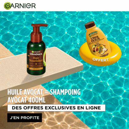 GARNIER Ultra Doux Huile Avocat 120ml + Shampooing Avocat/Karité 400Mml – Soin Nourrissant Cheveux Secs et Frisottis