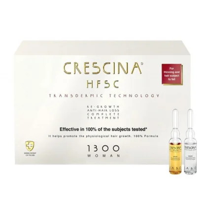 Crescina HFSC Traitement Transdermique Complet 1300 WOMEN 10 AMPOULES