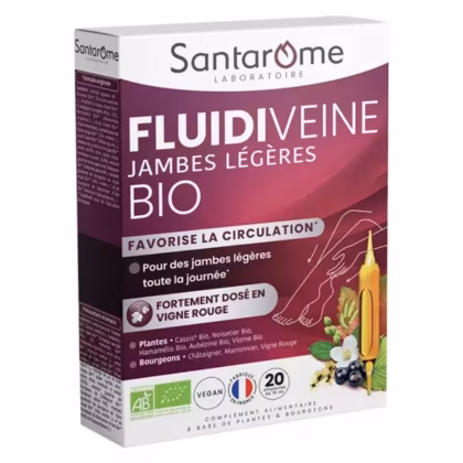 SANTAROME BIO JAMBES LEGERES 20 AMPOULES