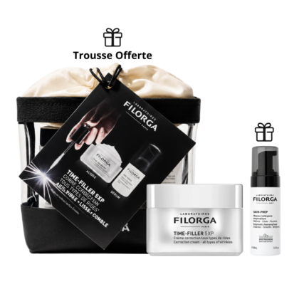 FILORGA Coffret Time-Filler 5XP Crème 50ml = Skin-Prep 30ml + Trousse Offerts