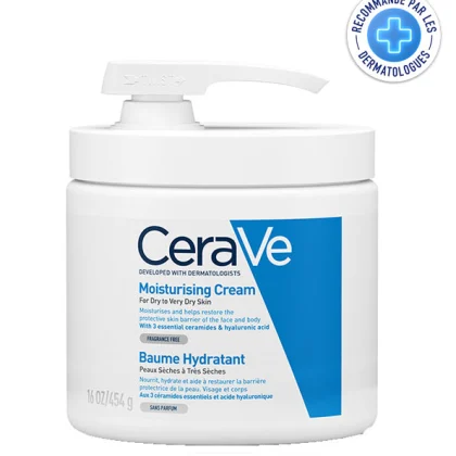 Cerave baume hydratant avec pompe peau sèche à très sèche 454g