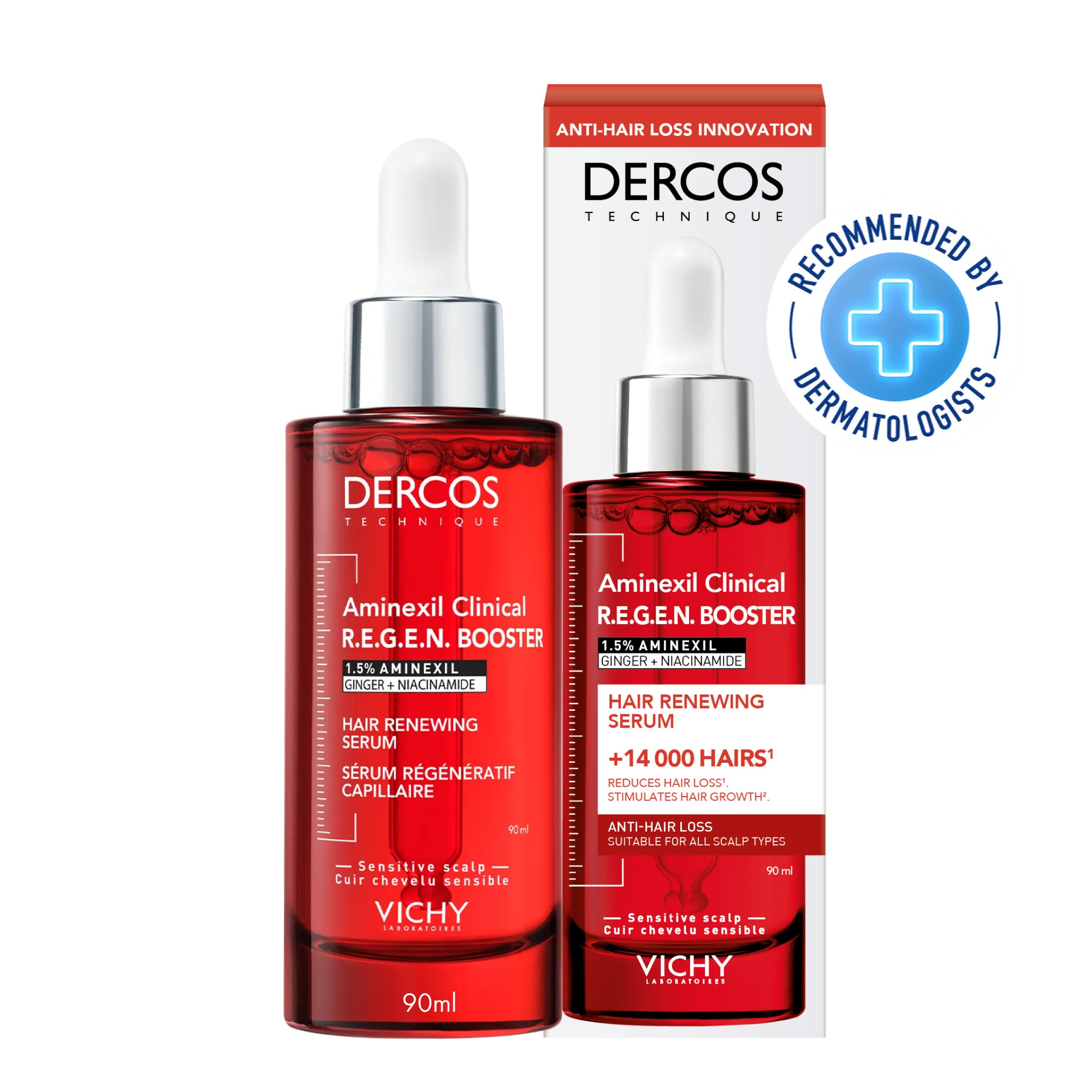 VICHY DERCOS AMINEXIL CLINICAL REGEN BOOSTER SERUM CAPILLAIRE 90 ML