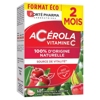 Forte Pharma Acérola Vitamine C Source de Vitalité – 60 comprimés