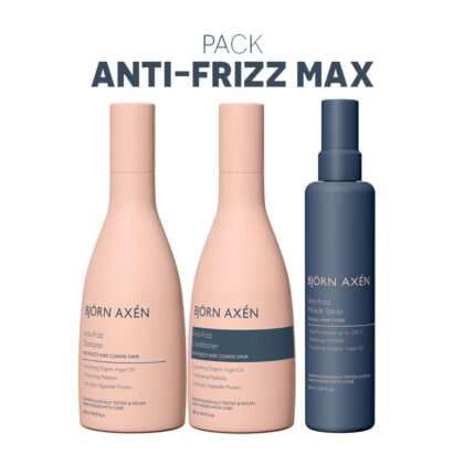 BJORN AXEN PACK ANTI FRIZZ SHAMPOOING + CONDITIONER 250ML + MIRACLE SPRAY 150ML