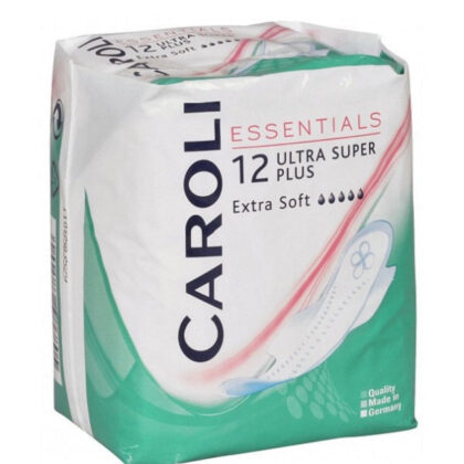 CAROLI SERVIETTES PÉRIODIQUES ULTRA SUPER PLUS CAPACITÉ D’ABSORPTION 5 GOUTTES PAQUET X12