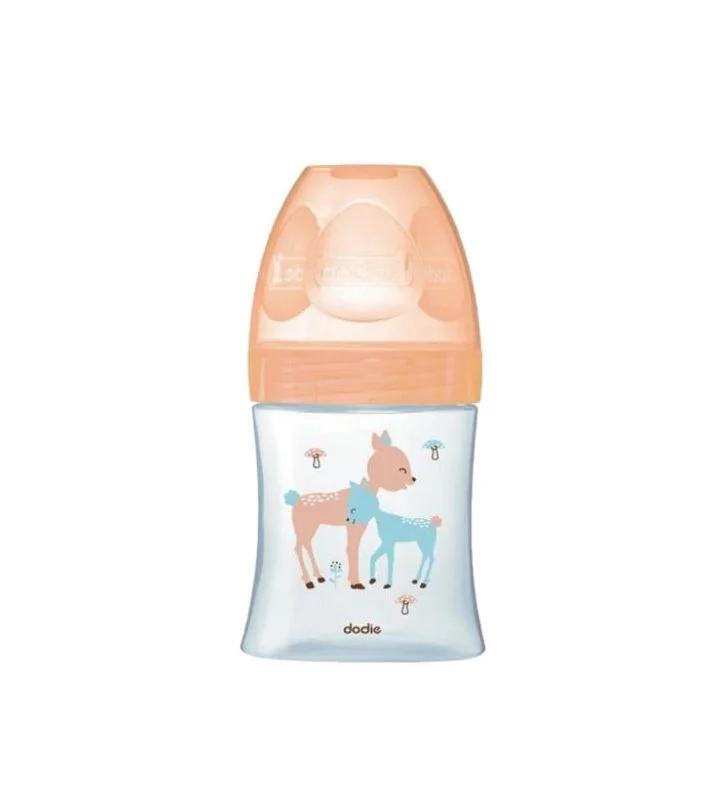 DODIE BIBERON SENS+ VERRE 150ML BEIGE BICHE 0-6 M TÉT PLATE D1