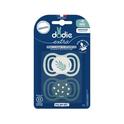 DODIE SUCETTE +6 MOIS DUO EXTRA FINE BLEU F3