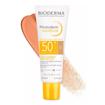 Bioderma Photoderm MAX Aquafluide Téinte dorée golden +SPF 50+ Tube De 40 Ml