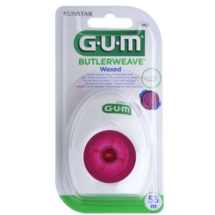 Gum Fil dentaire Butlerweave Ciré Nature 55m 1155
