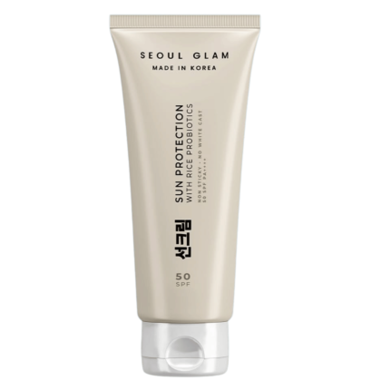 Seoul Glam Sun Protection with Rice Probiotics SPF50+ PA++++ – Crème Solaire Légère Sans Trace Blanche & Non Collante