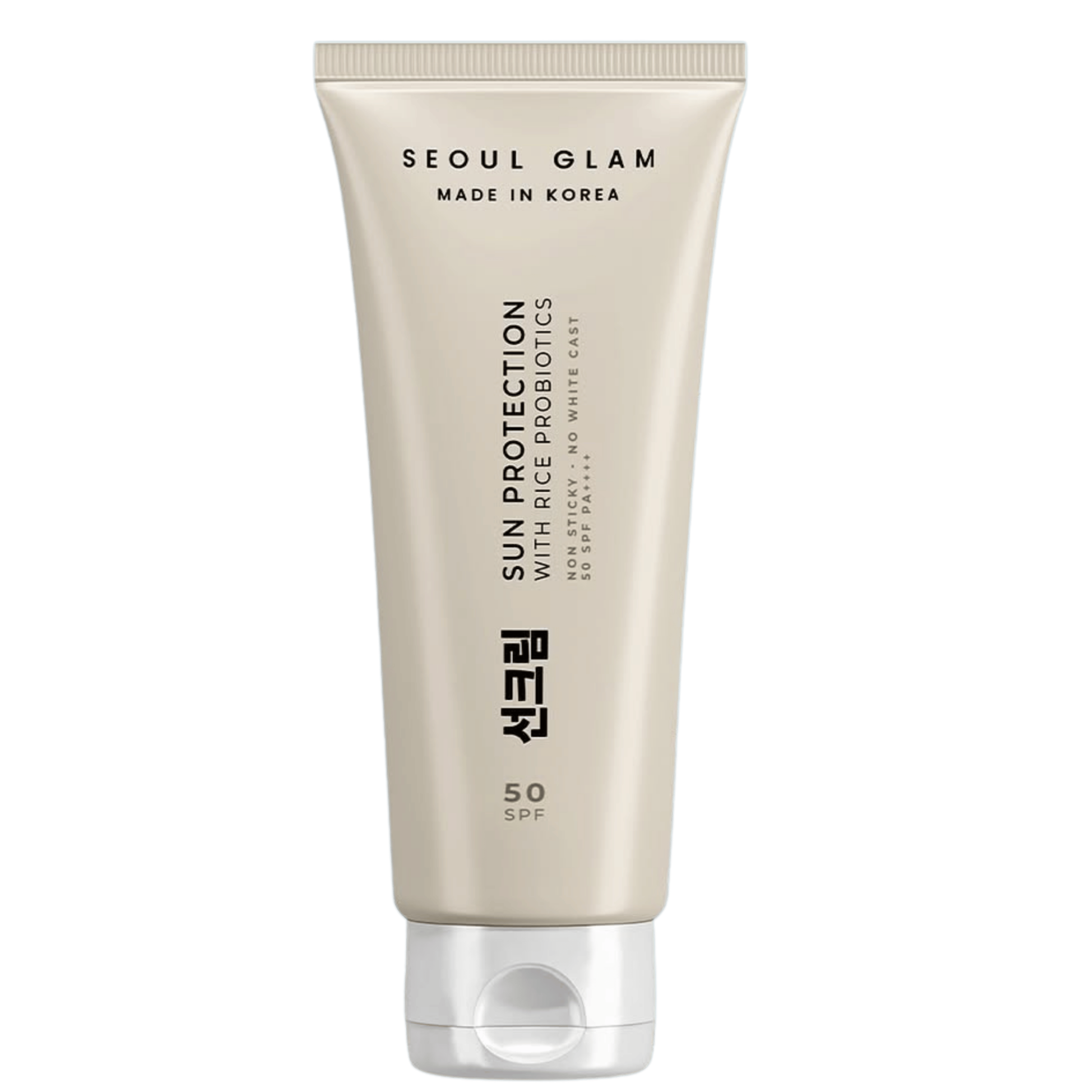 Seoul Glam Sun Protection with Rice Probiotics SPF50+ PA++++ – Crème Solaire Légère Sans Trace Blanche & Non Collante