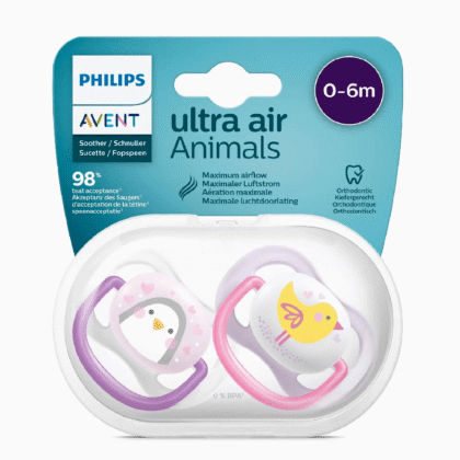 AVENT SUCETTE ORTHO 0-6M GRL PENG/BIRD - SCF080/06