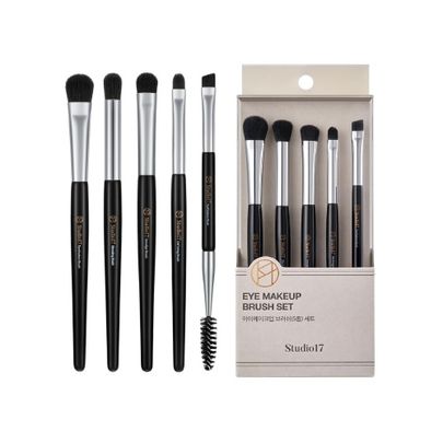 Studio17 Eye Makeup Brush Set 5u – Set de 5 Pinceaux Yeux Professionnels pour Maquillage Précis & Intense