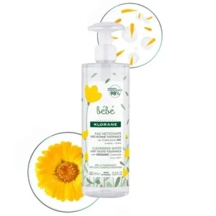 KLORANE BEBE EAU NETTOYANTE AU CLENDULA BIO 400 ML