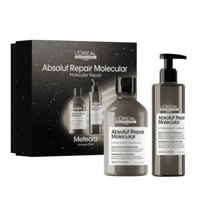 L'ORÉAL PROFESSIONNEL DUO ABSOLUT REPAIR MOLECULAR SHP 300 ML + SÉRUM À RINCER 250 ML